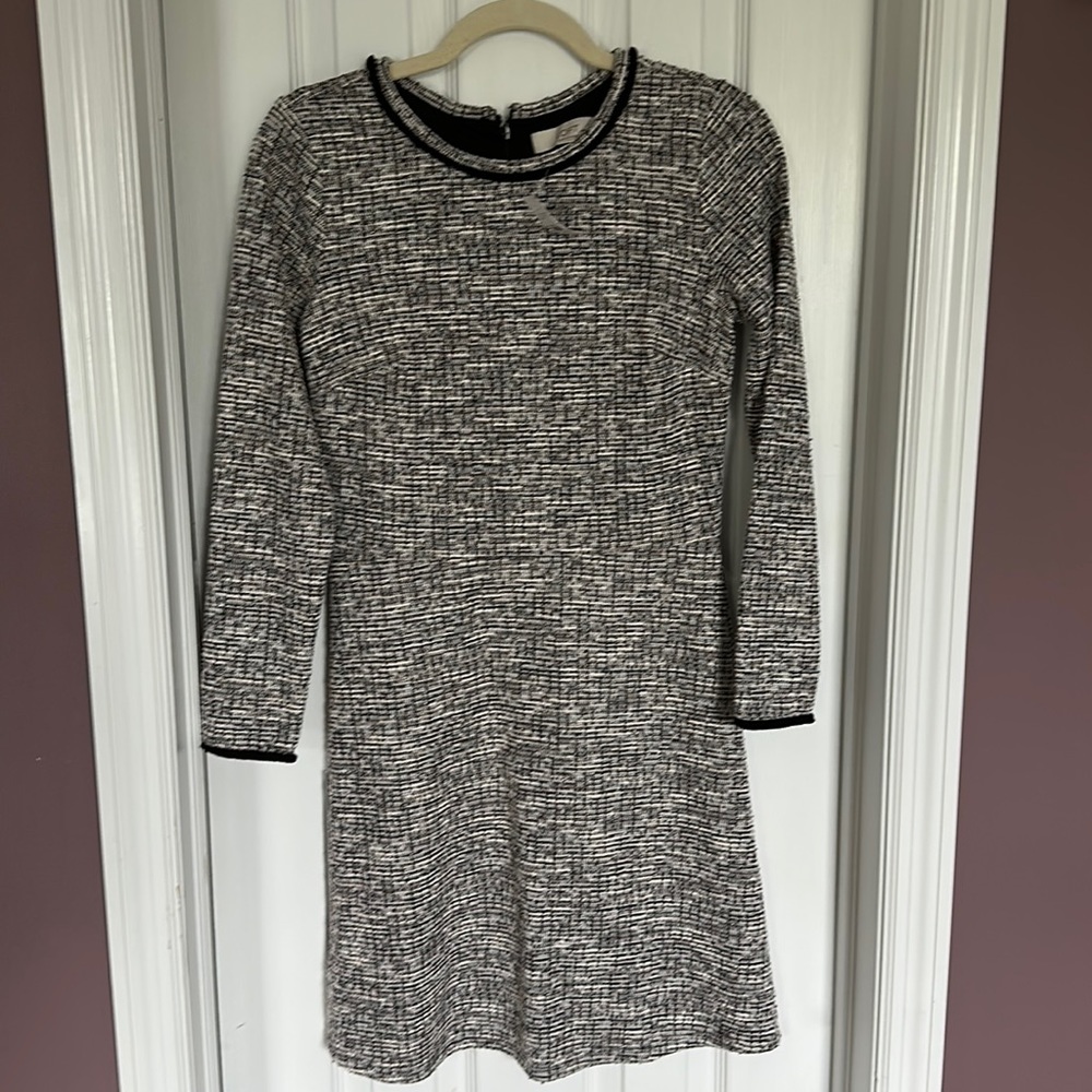 Long sleeve tweed dress